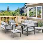 Ensemble de meubles de patio en aluminium AECOJOY 7 pièces Ensemble de conversation d'extérieur
