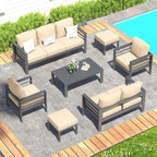 Ensemble de meubles de patio en aluminium AECOJOY 7 pièces Ensemble de conversation d'extérieur