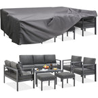 Ensemble de meubles de patio en aluminium AECOJOY 7 pièces Ensemble de conversation d'extérieur