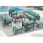 Ensemble de meubles de patio en aluminium AECOJOY 7 pièces Ensemble de conversation d'extérieur