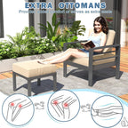 Ensemble de meubles de patio en aluminium AECOJOY 7 pièces Ensemble de conversation d'extérieur