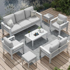 Ensemble de meubles de patio en aluminium AECOJOY 7 pièces Ensemble de conversation d'extérieur