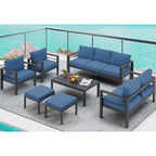 Ensemble de meubles de patio en aluminium AECOJOY 7 pièces Ensemble de conversation d'extérieur