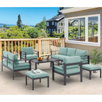 Ensemble de meubles de patio en aluminium AECOJOY 7 pièces Ensemble de conversation d'extérieur