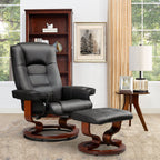 Fauteuil inclinable AVAWING avec ottoman pivotant