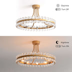 Plafonnier semi-encastré en cristal Elvira à 8 lumières, forme de roue de chariot