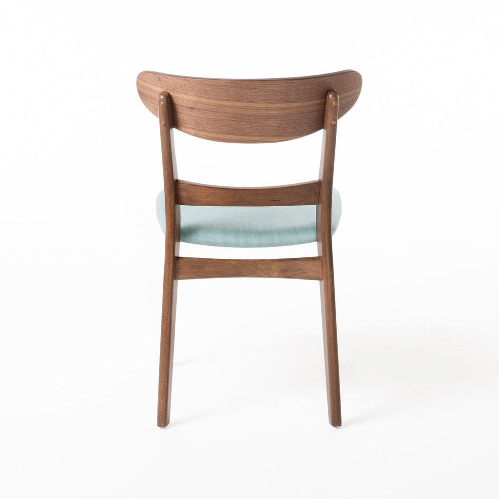 Chaise de salle à manger Abrielle en bois d'hévéa rembourrée de style milieu de siècle (lot de 2) par Christopher Knight Home
