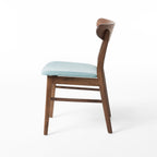 Chaise de salle à manger Abrielle en bois d'hévéa rembourrée de style milieu de siècle (lot de 2) par Christopher Knight Home