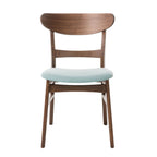Chaise de salle à manger Abrielle en bois d'hévéa rembourrée de style milieu de siècle (lot de 2) par Christopher Knight Home