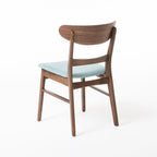 Chaise de salle à manger Abrielle en bois d'hévéa rembourrée de style milieu de siècle (lot de 2) par Christopher Knight Home