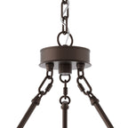 Lustre rond en forme de roue de chariot de style ferme moderne Acroma à 20 lumières de 40 po avec UL