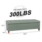 Banc ottoman de rangement en cuir reconstitué Adeco 50