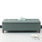 Banc ottoman de rangement en cuir reconstitué Adeco 50
