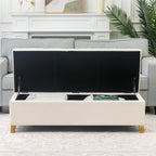 Banc ottoman de rangement en cuir reconstitué Adeco 50