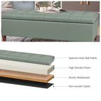 Banc ottoman de rangement en cuir reconstitué Adeco 50