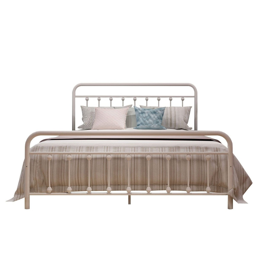Cadre de lit plateforme en métal vintage simple Alazyhome, montage facile