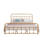 Cadre de lit plateforme en métal vintage simple Alazyhome, montage facile