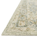 Tapis traditionnel en laine crocheté à la main en mosaïque Alexander Home