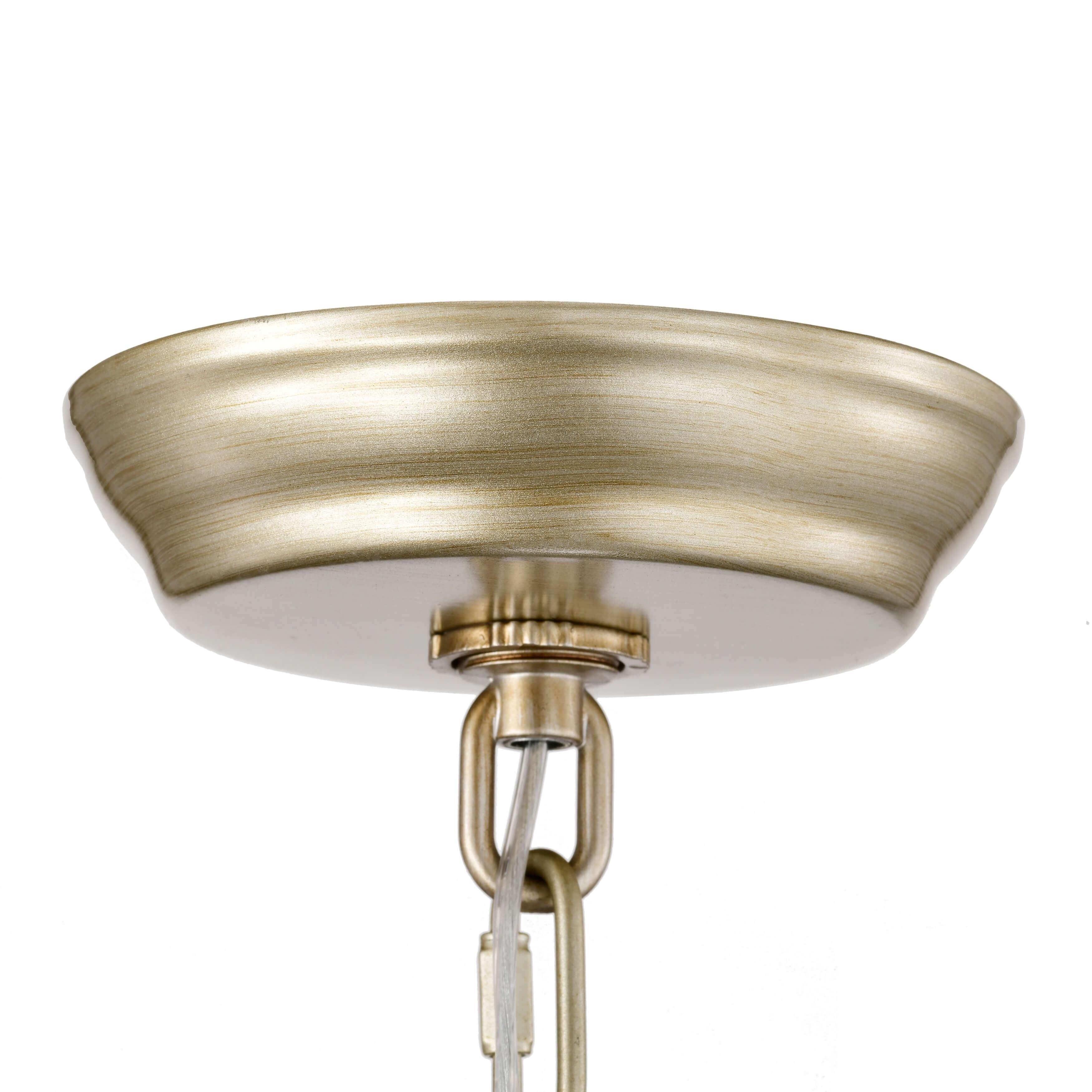 Lustre à abat-jour tambour Anita avec prisme en verre transparent