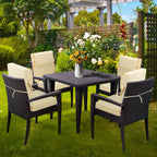 Lot de 4 coussins de chaise à dossier haut Aoodor Patio, 46 ​​x 21 x 4 pouces (coussins uniquement)