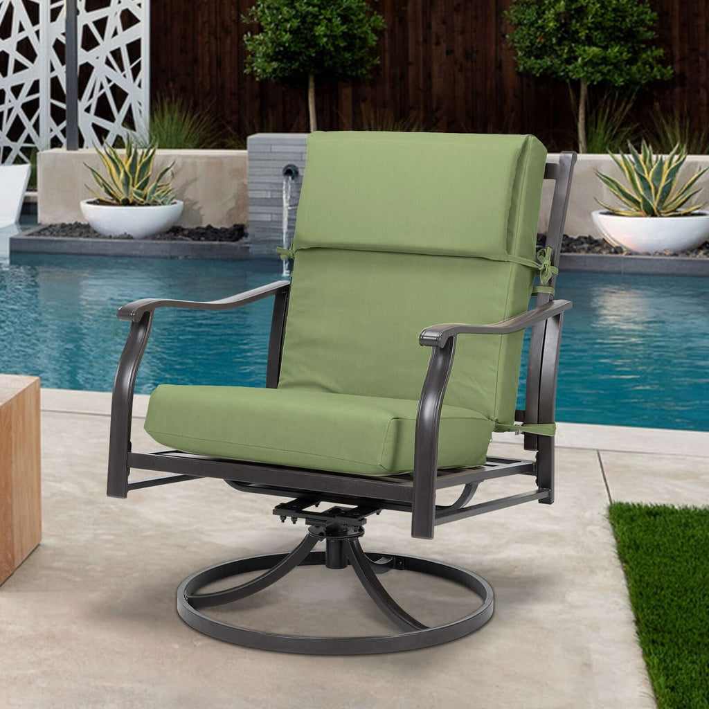 Lot de 4 coussins de chaise à dossier haut Aoodor Patio, 46 ​​x 21 x 4 pouces (coussins uniquement)