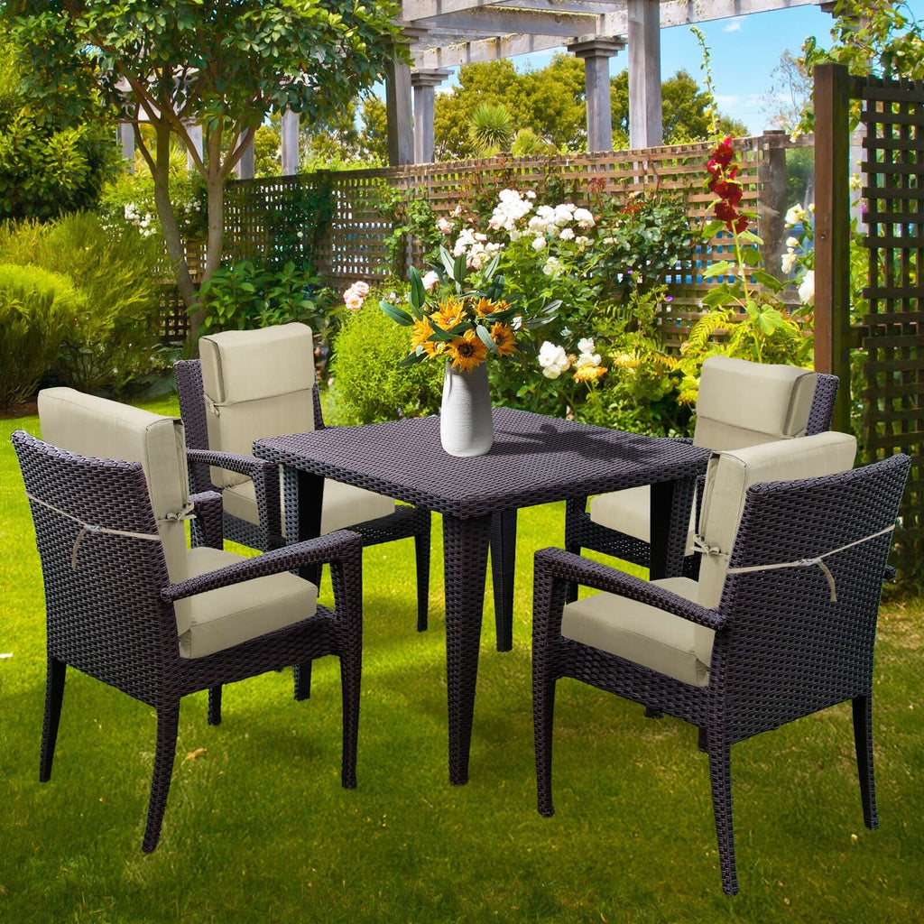 Lot de 4 coussins de chaise à dossier haut Aoodor Patio, 46 ​​x 21 x 4 pouces (coussins uniquement)