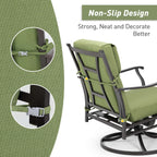 Lot de 4 coussins de chaise à dossier haut Aoodor Patio, 46 ​​x 21 x 4 pouces (coussins uniquement)