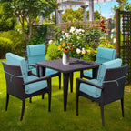 Lot de 4 coussins de chaise à dossier haut Aoodor Patio, 46 ​​x 21 x 4 pouces (coussins uniquement)