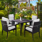 Lot de 4 coussins de chaise à dossier haut Aoodor Patio, 46 ​​x 21 x 4 pouces (coussins uniquement)