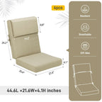 Lot de 4 coussins de chaise à dossier haut Aoodor Patio, 46 ​​x 21 x 4 pouces (coussins uniquement)