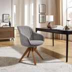 Fauteuil d'appoint pivotant Art Leon pour bureau moderne avec pieds en bois