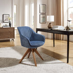 Fauteuil d'appoint pivotant Art Leon pour bureau moderne avec pieds en bois