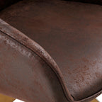 Fauteuil d'appoint pivotant Art Leon pour bureau moderne avec pieds en bois