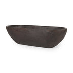 Bol oblong extra large Athena en bois récupéré noir-brun - 26,0 L x 10,0 l x 7,0 H