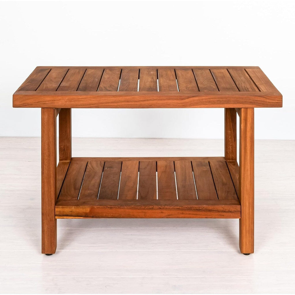 Table/banc de douche en teck indonésien Aurora Home