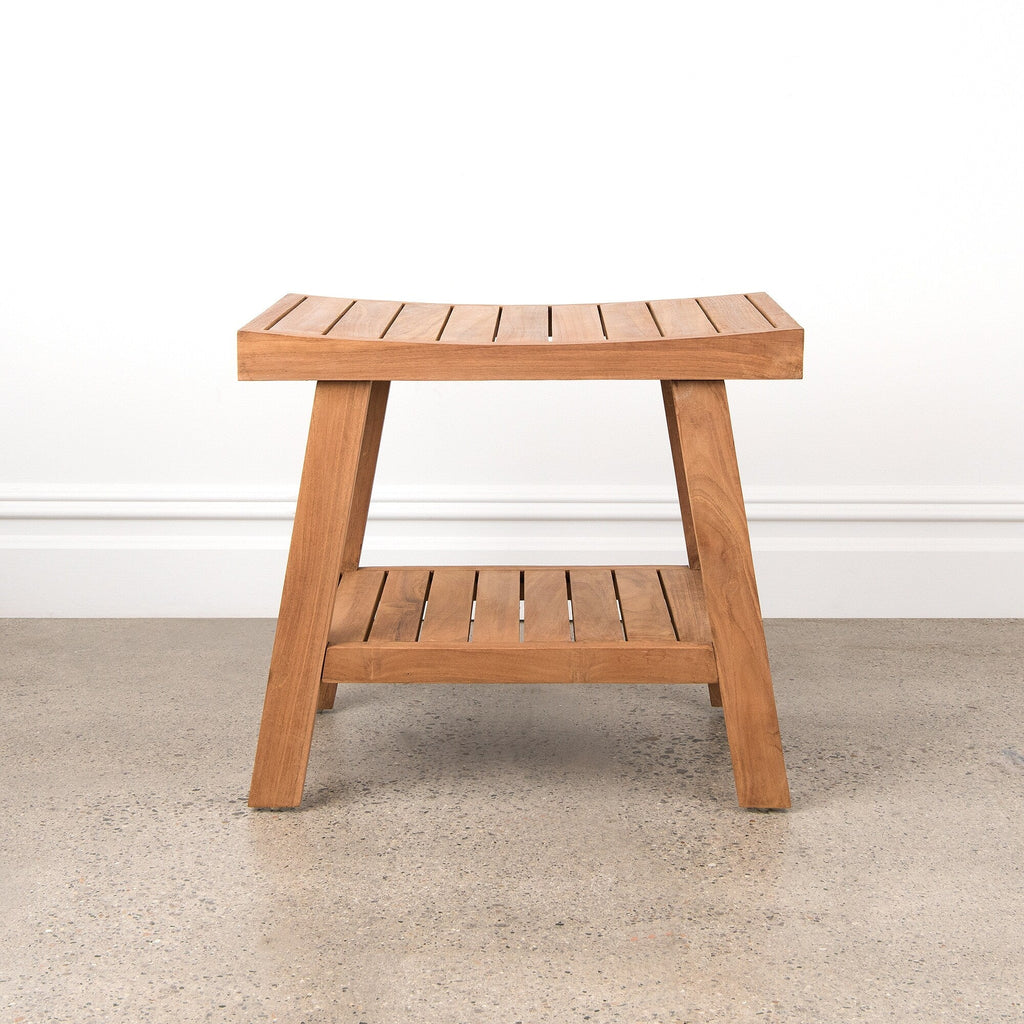 Table/banc de douche en teck indonésien Aurora Home
