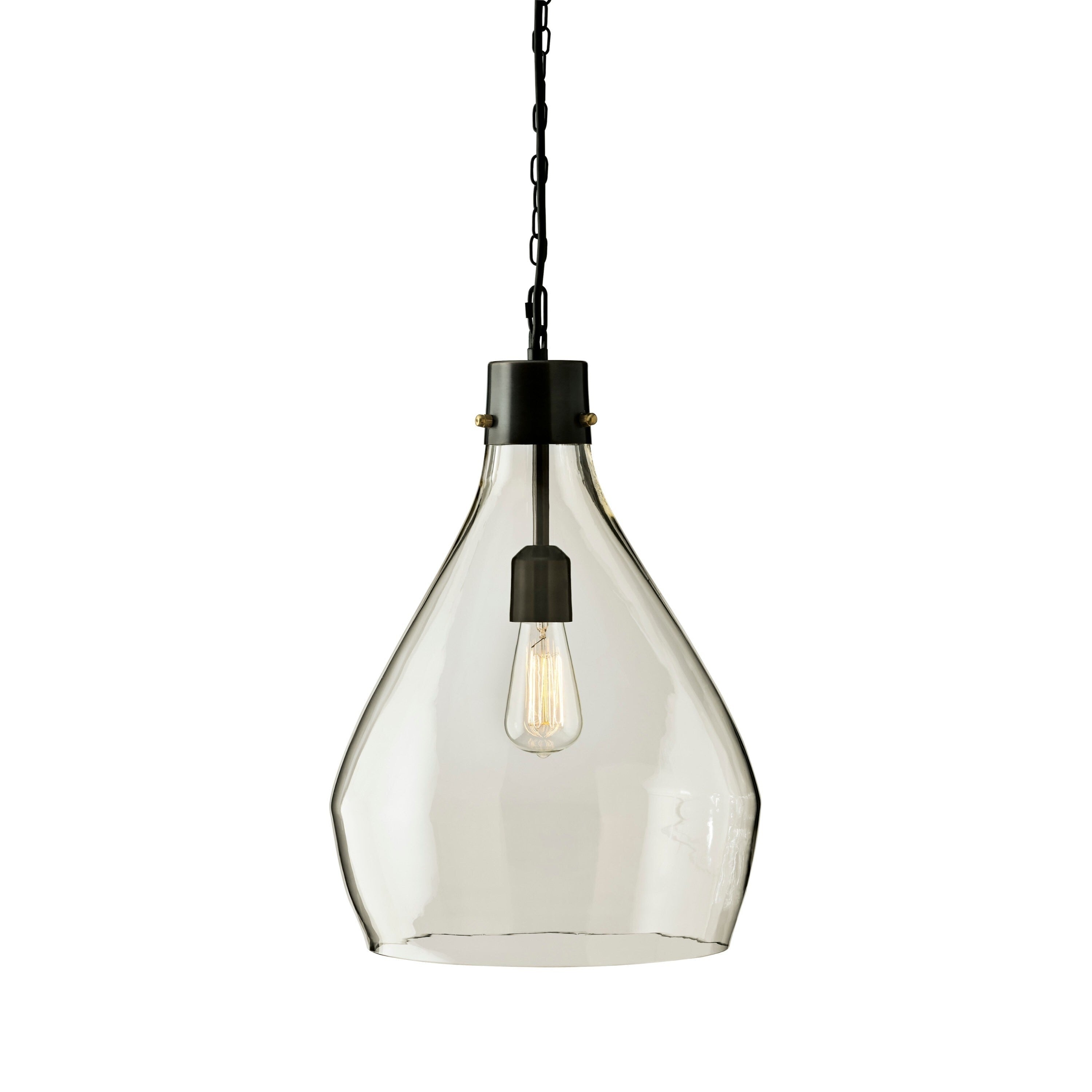 Suspension en verre gris Avalbane Signature Design by Ashley - 13,88 L x 13,88 P x 20,25 H