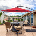Parasol de patio décalé BONOSUKI de 10 pieds, parasol suspendu d'extérieur