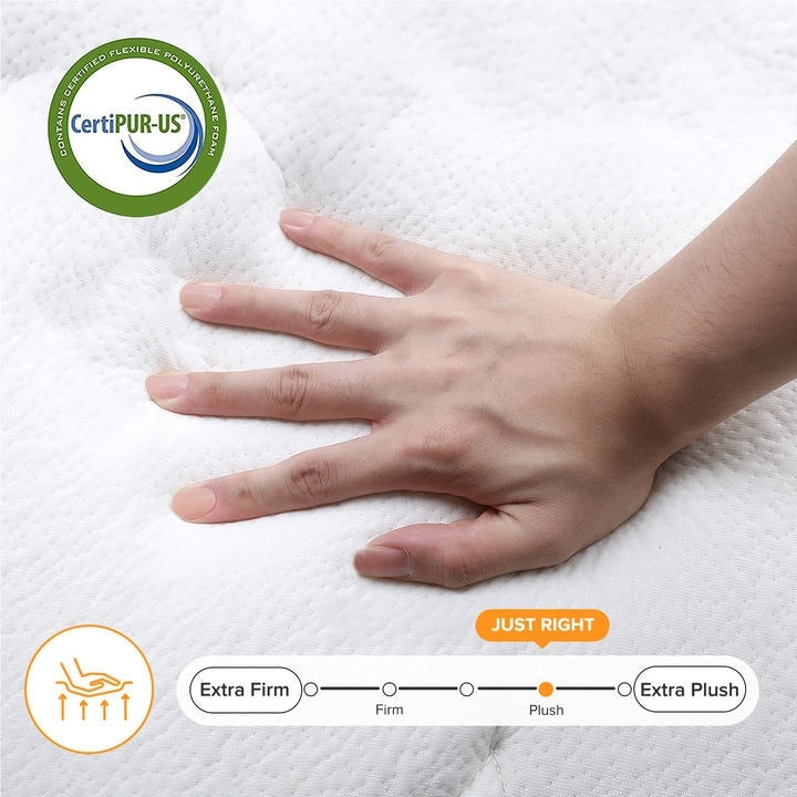 Matelas hybride à ressorts SweDrea de 25 cm, soulageant la pression et rafraîchissant, certifié CertiPUR-US, SGS et OEKO-TEX.