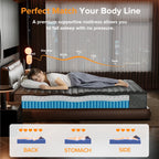 Matelas hybride SweDrea 8/12 po en mousse à mémoire de forme infusée de gel, ferme et respirant, certifié CertiPUR-US, SGS et OEKO-TEX.
