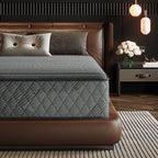 Matelas hybride SweDrea 8/12 po en mousse à mémoire de forme infusée de gel, ferme et respirant, certifié CertiPUR-US, SGS et OEKO-TEX.