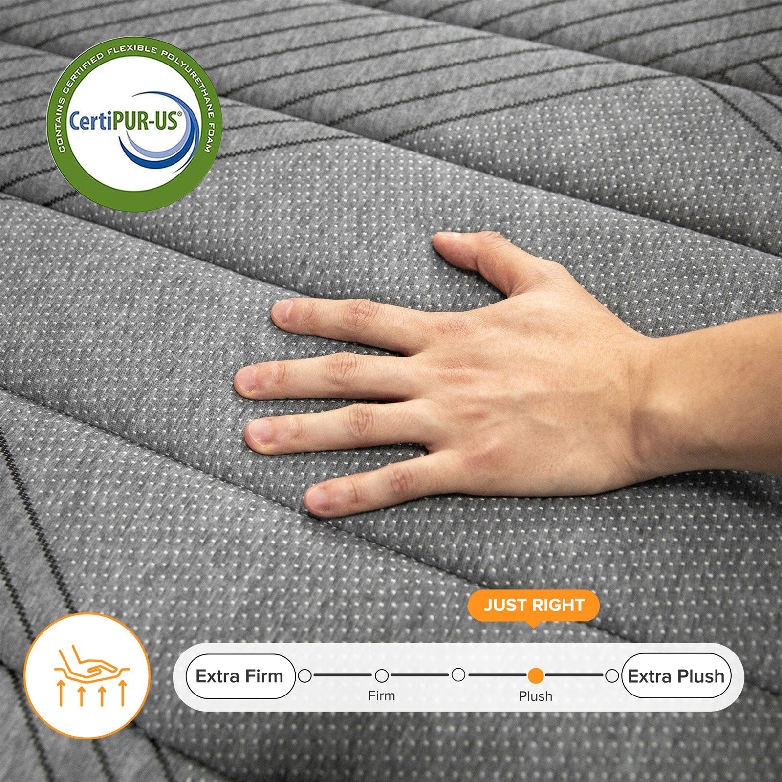 Matelas hybride en mousse à mémoire de forme SweDrea Plush 8/12 po, respirant et rafraîchissant, certifié CertiPUR-US, SGS et OEKO-TEX
