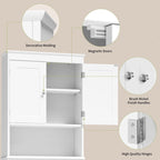 Meuble de rangement pour salle de bain, meuble de rangement pour toilettes, étagère de salle de bain au-dessus des toilettes, toilettes gain de place