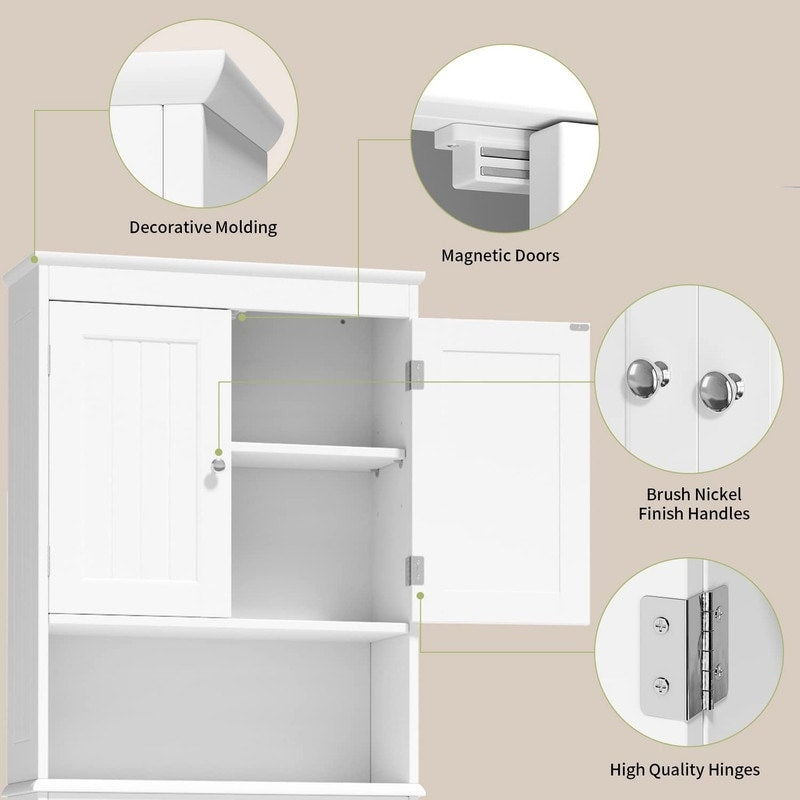 Meuble de rangement pour salle de bain, meuble de rangement pour toilettes, étagère de salle de bain au-dessus des toilettes, toilettes gain de place