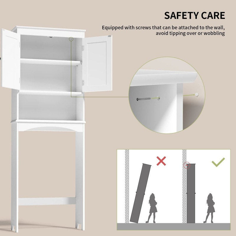 Meuble de rangement pour salle de bain, meuble de rangement pour toilettes, étagère de salle de bain au-dessus des toilettes, toilettes gain de place