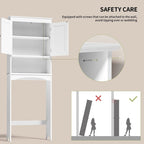 Meuble de rangement pour salle de bain, meuble de rangement pour toilettes, étagère de salle de bain au-dessus des toilettes, toilettes gain de place