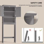 Meuble de rangement pour salle de bain, meuble de rangement pour toilettes, étagère de salle de bain au-dessus des toilettes, toilettes gain de place