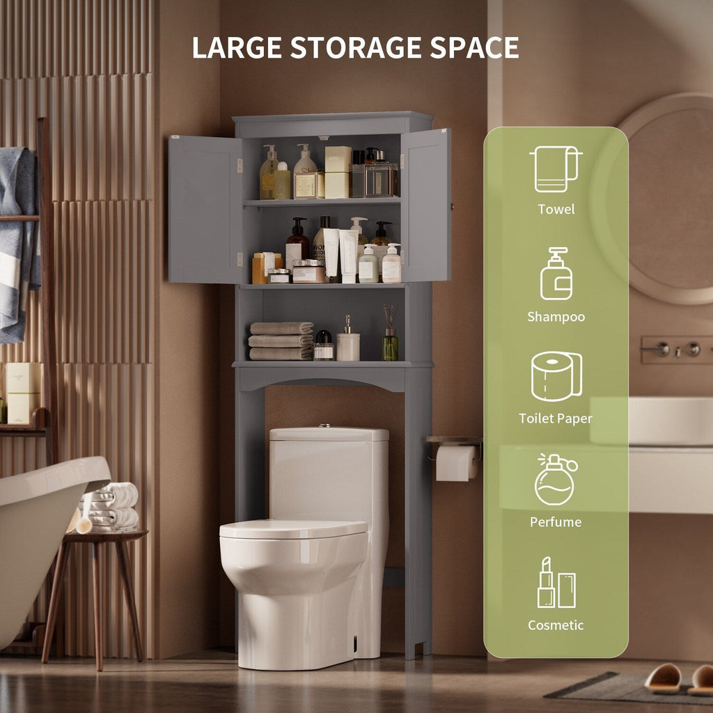Meuble de rangement pour salle de bain, meuble de rangement pour toilettes, étagère de salle de bain au-dessus des toilettes, toilettes gain de place