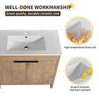 Beingnext Meuble-lavabo 24/30/36 avec porte à fermeture douce et étagère réglable