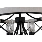 Lustre cage rustique en bois Bella Depot à 5 lumières, éclairage à intensité variable, suspension réglable de 15,7 pouces pour îlot de cuisine